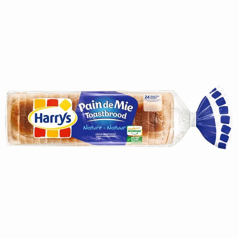 Pain de mie nature tranché