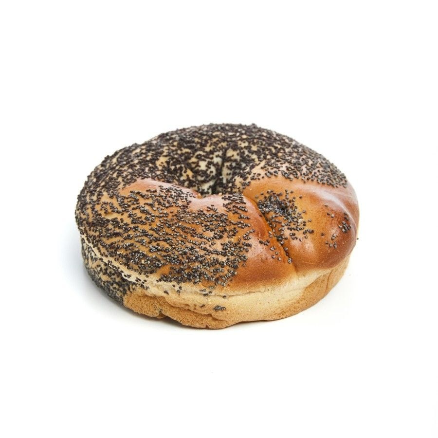 Bagel artisanal au pavot prétranché