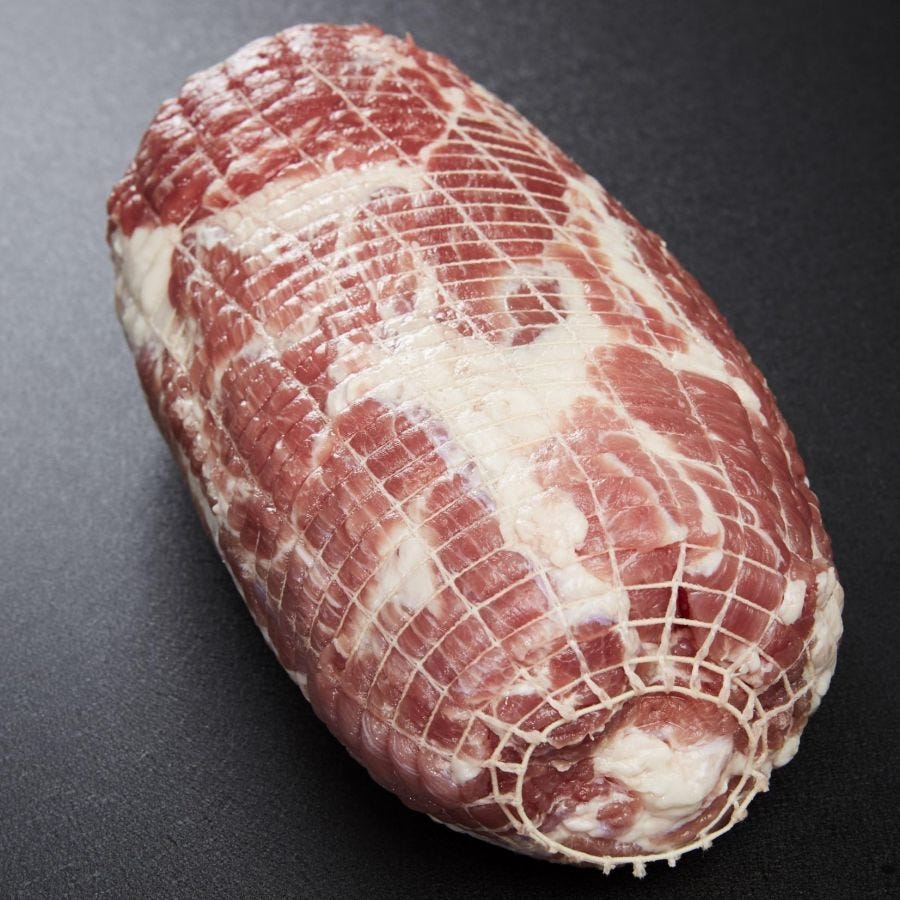 Rôti de porc échine demi-sel sous filet