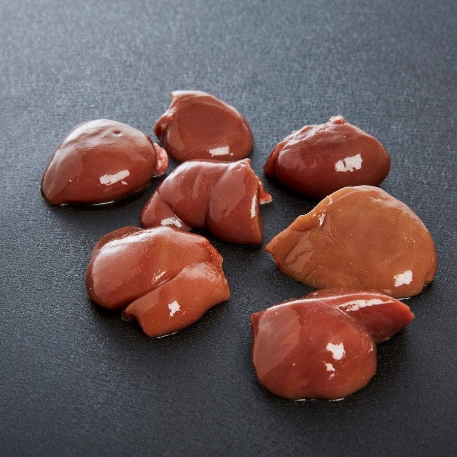 Rognon de porc coupé en dés