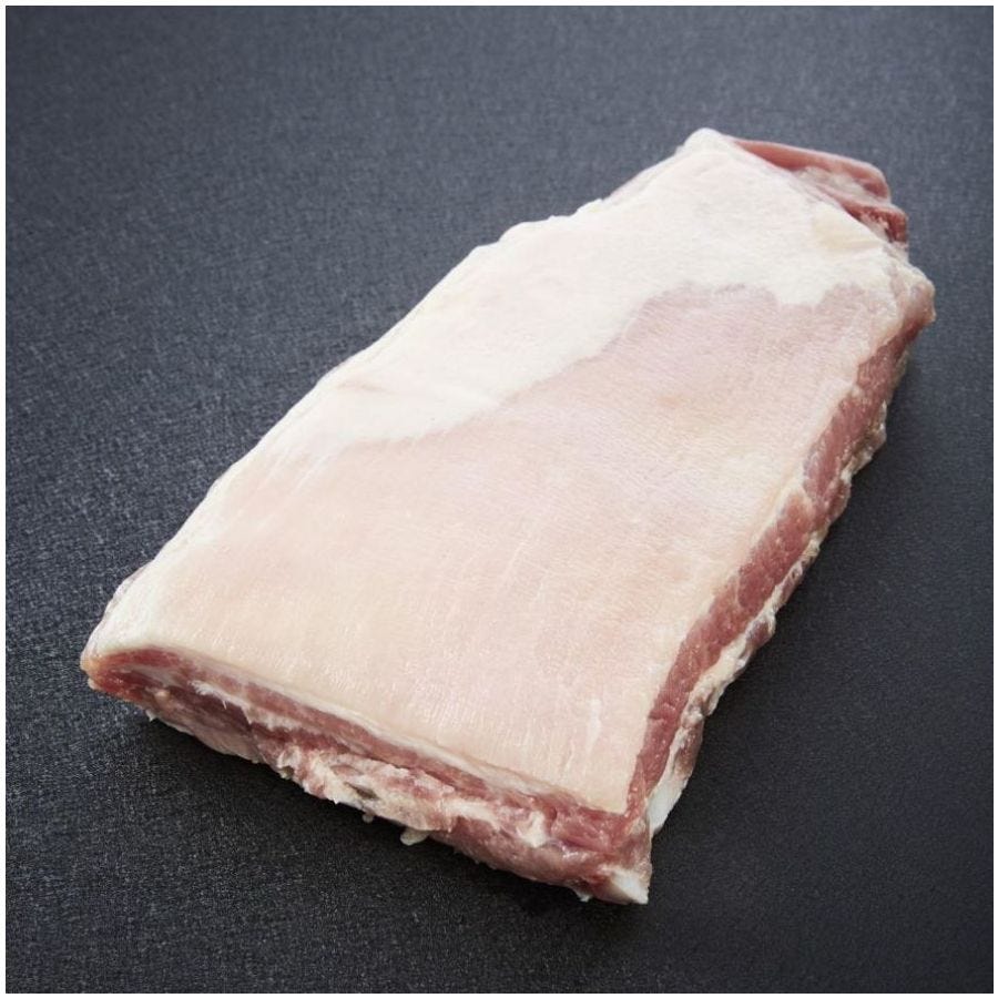 Travers de poitrine de porc demi-sel
