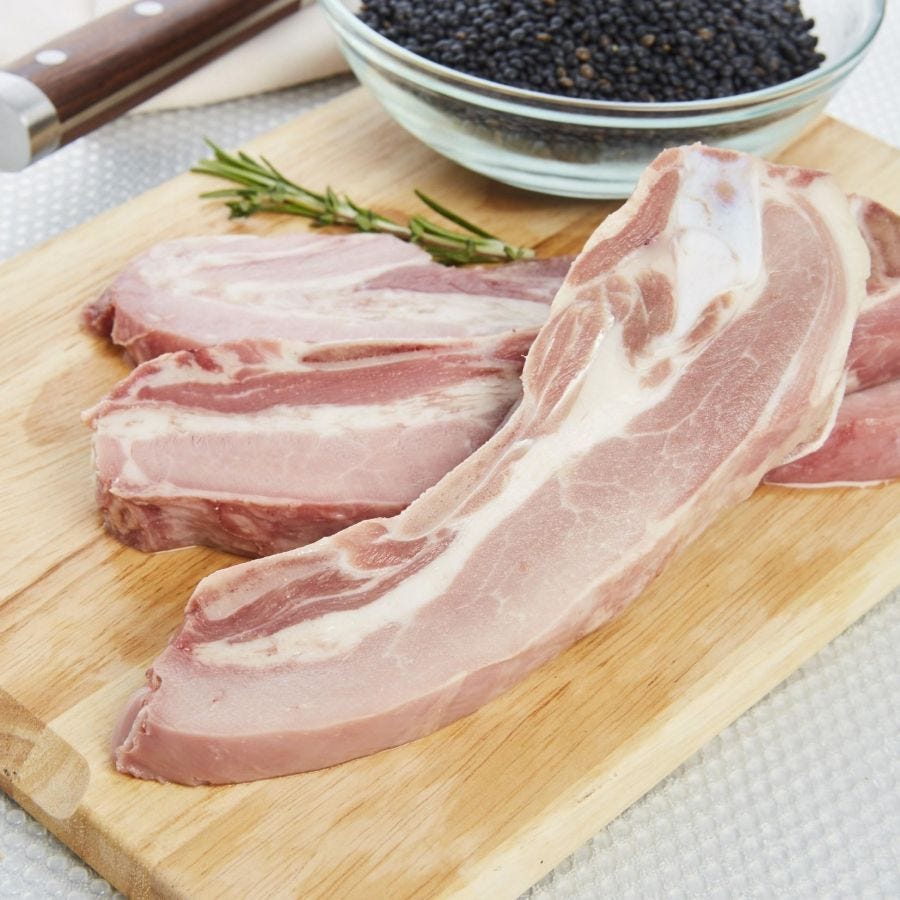 Petit salé de porc épais demi-sel Bretagne