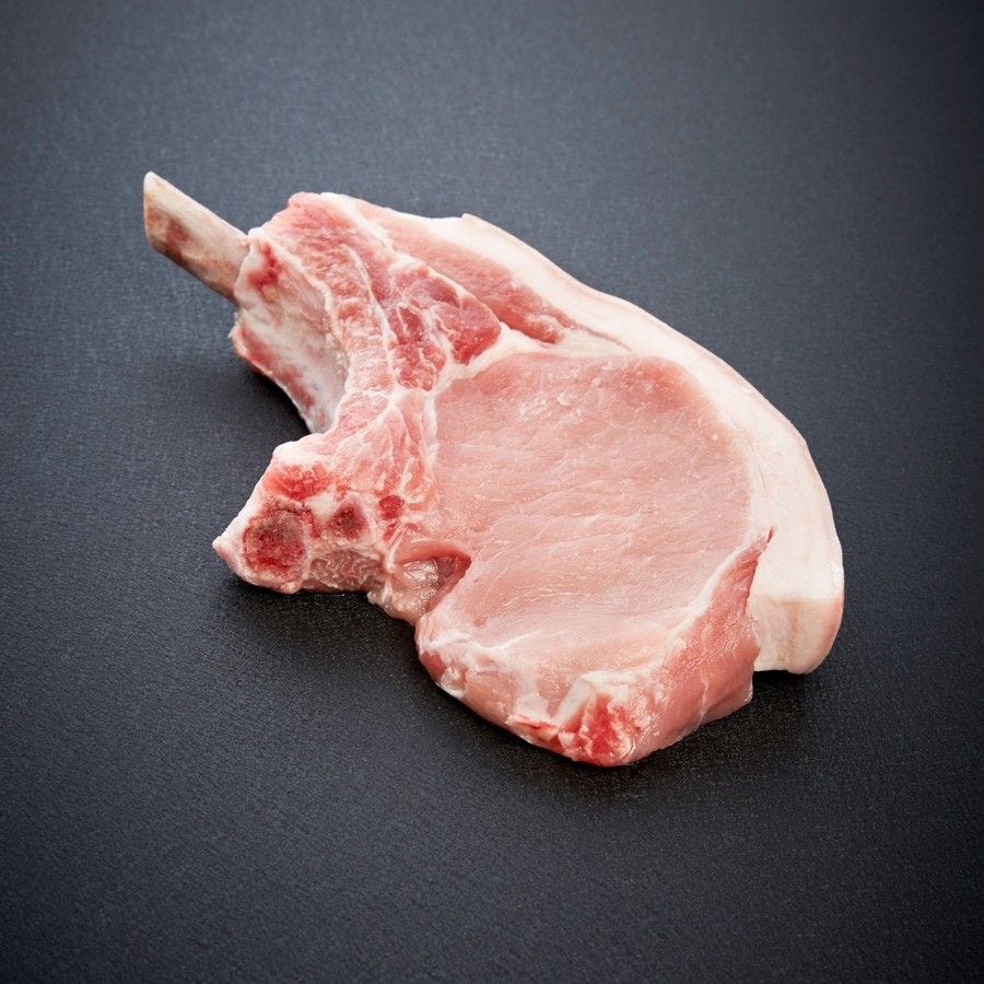 Côte de cochon avec couenne