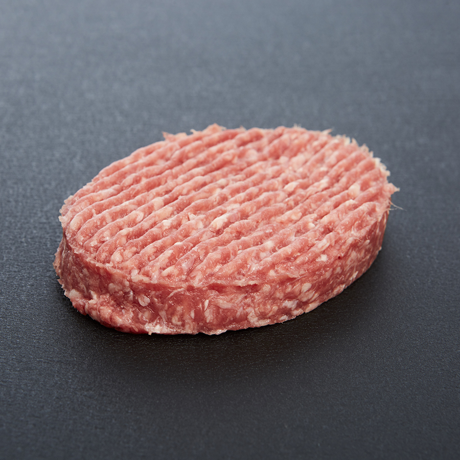 Steak haché de bœuf ovale strié 15% MG 125 g France