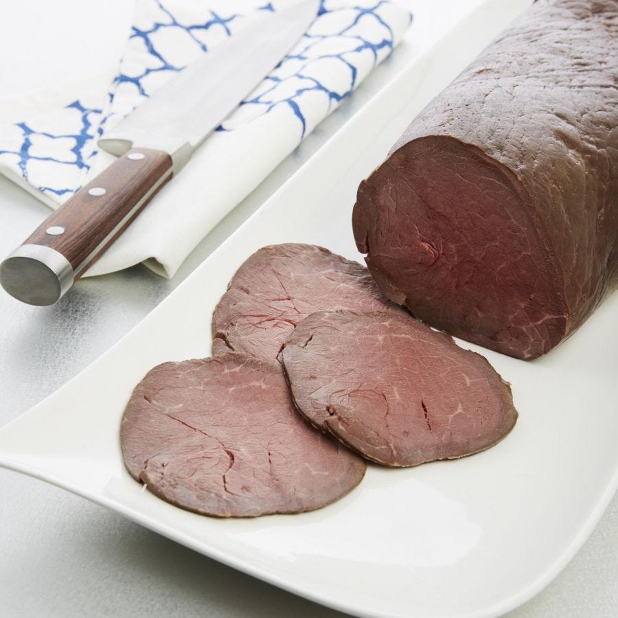 Rôti de bœuf macreuse sans sel cuit