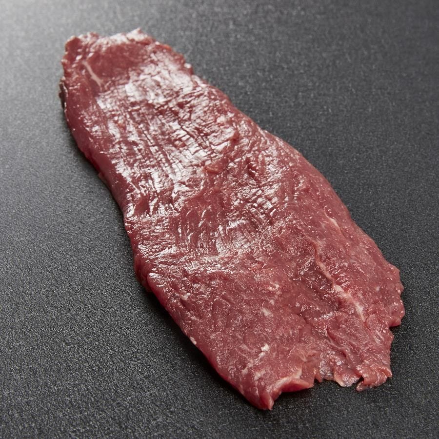 Steak plat de tranche grasse de bœuf race à viande