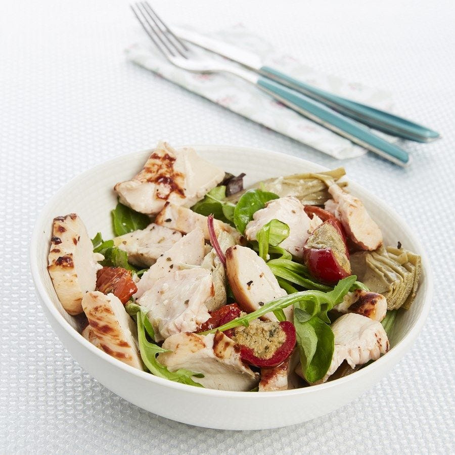 Émincé de filet de poulet cuit grillé
