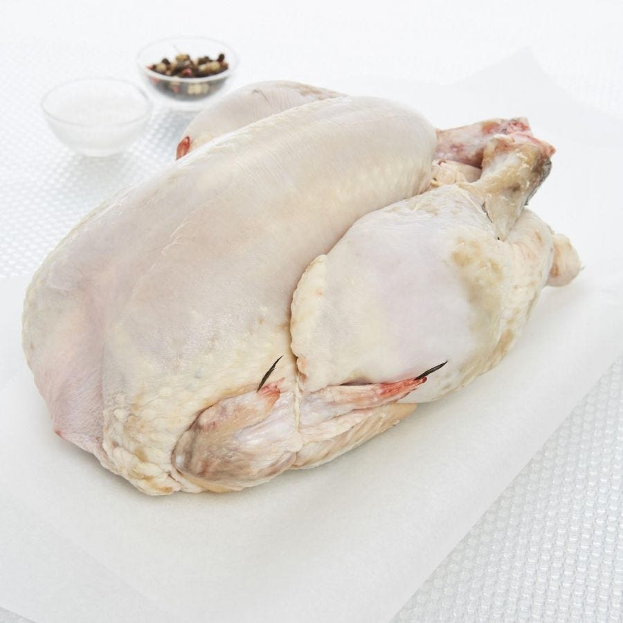 Poulet noir fermier Label Rouge Challans IGP PAC nu