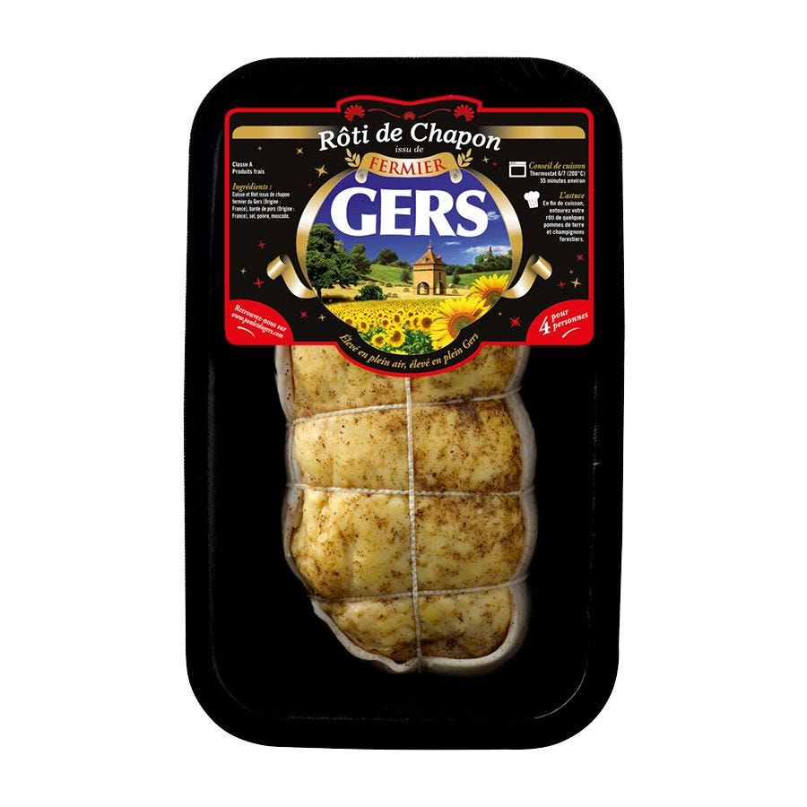 Rôti de chapon issu fermier