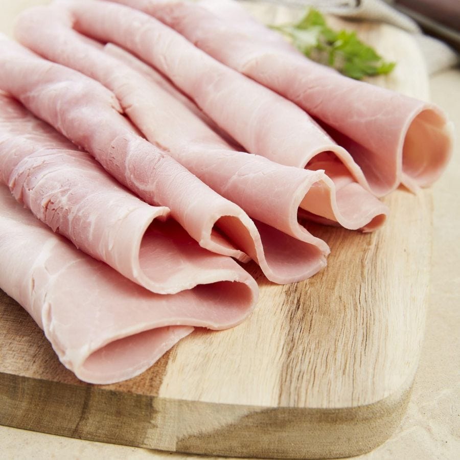 Jambon cuit supérieur tranché
