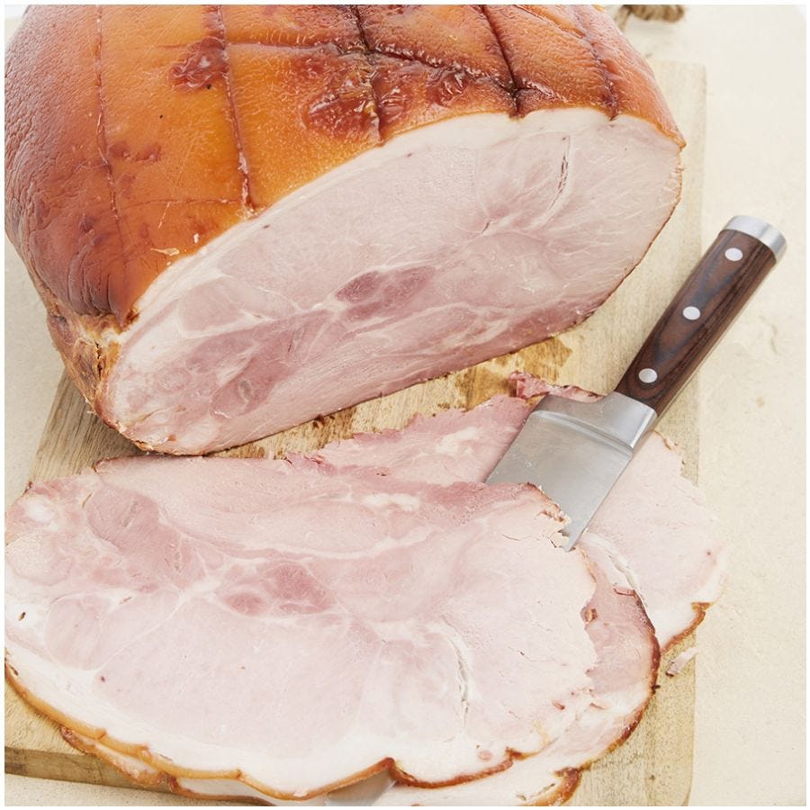 Jambon cuit supérieur avec couenne rôti au four