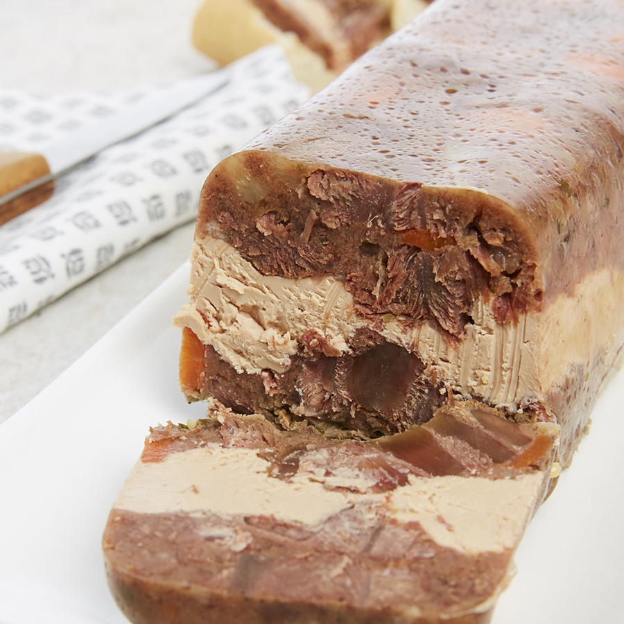 Terrine de jarret de bœuf au foie de canard