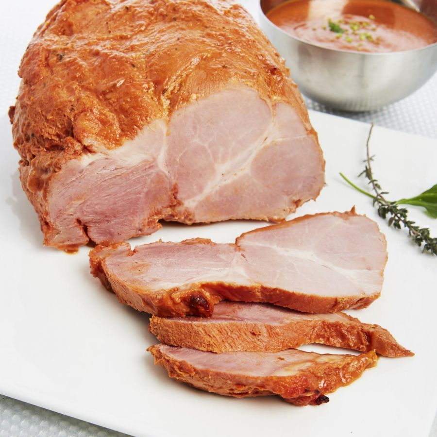 Palette de porc cuite sans os fumée