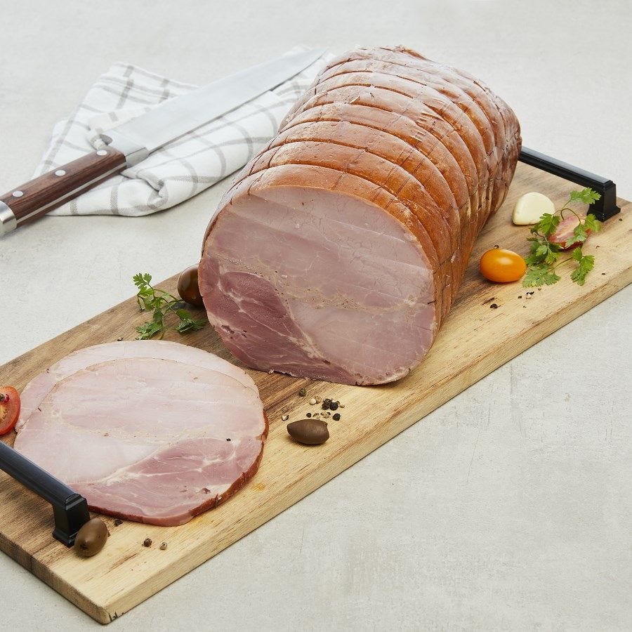 Rôti de filet et jambon porc cuit choix bruni