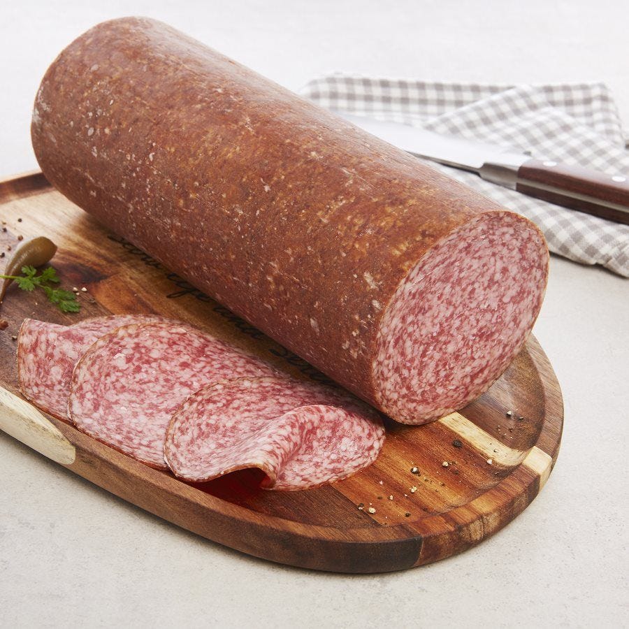 Salami danois tranché