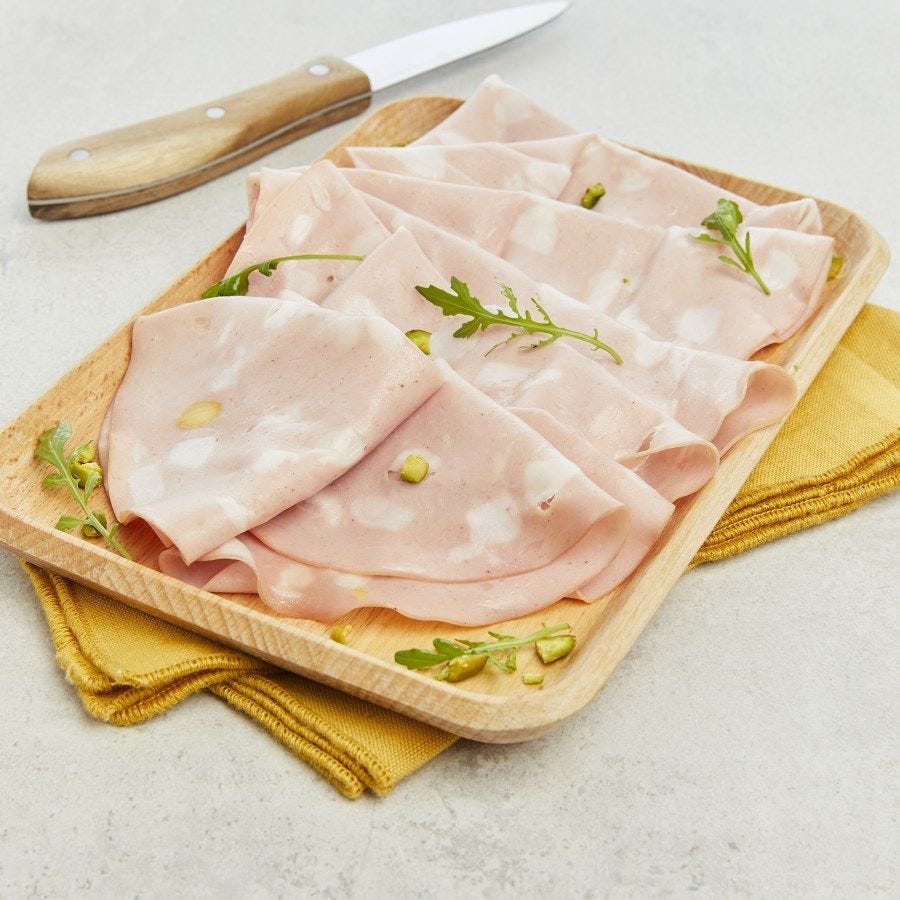 Mortadelle pistachée IGP Bologne en tranches 