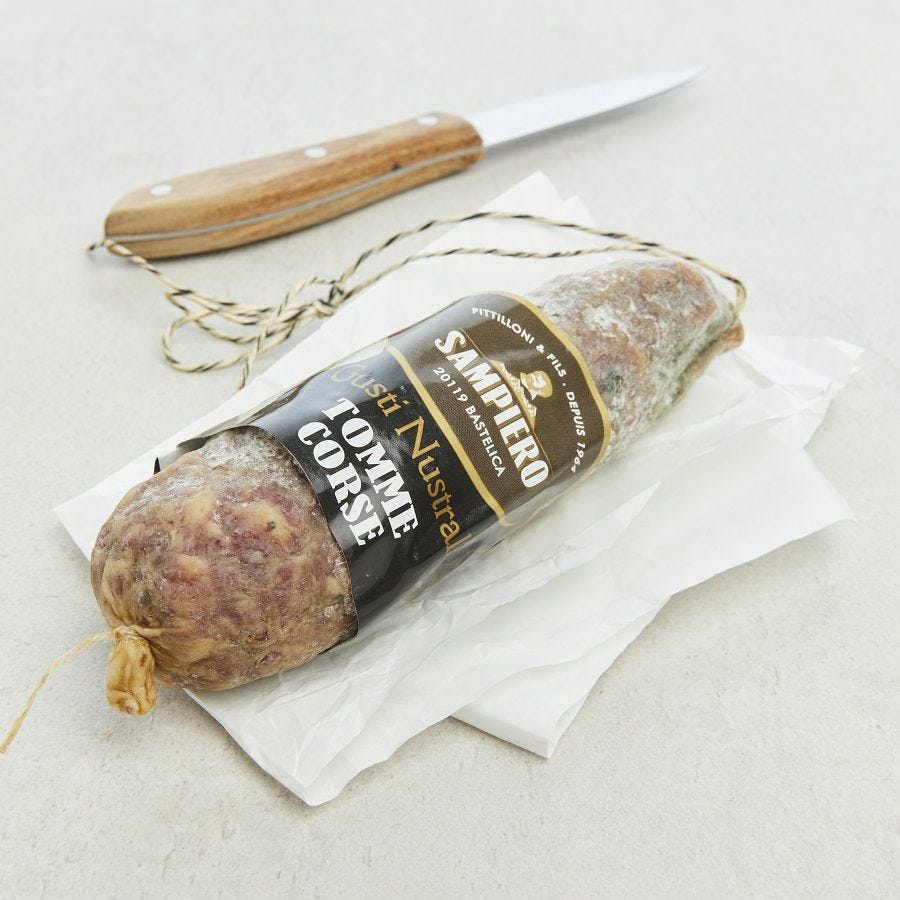 Saucisson corse à la tomme corse fumé