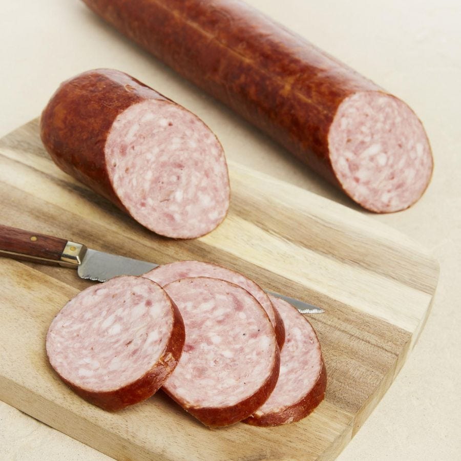 Saucisson à l'ail cuit supérieur pur porc