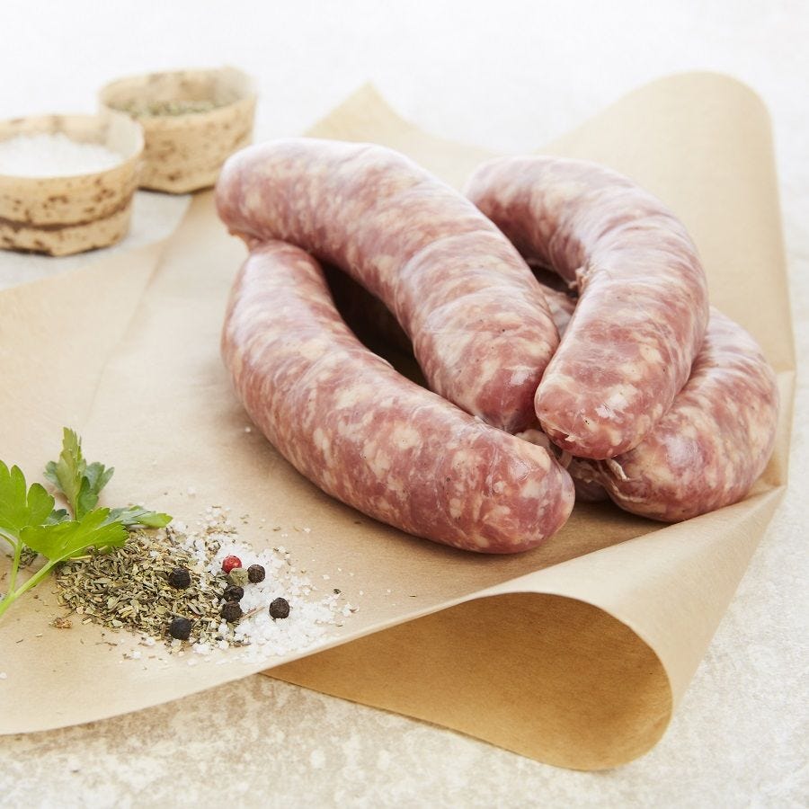 Saucisse ancienne Bleu Blanc Coeur porc breton 80 g