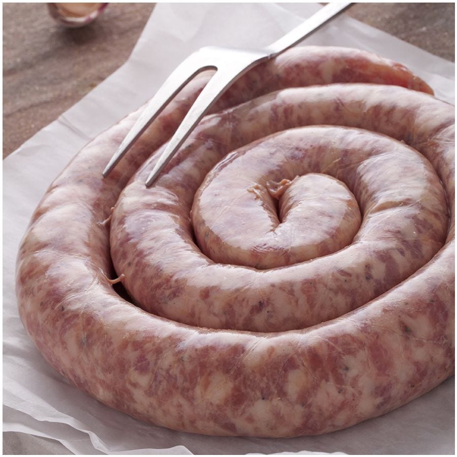 Saucisse brasse élaborée dans le Cantal