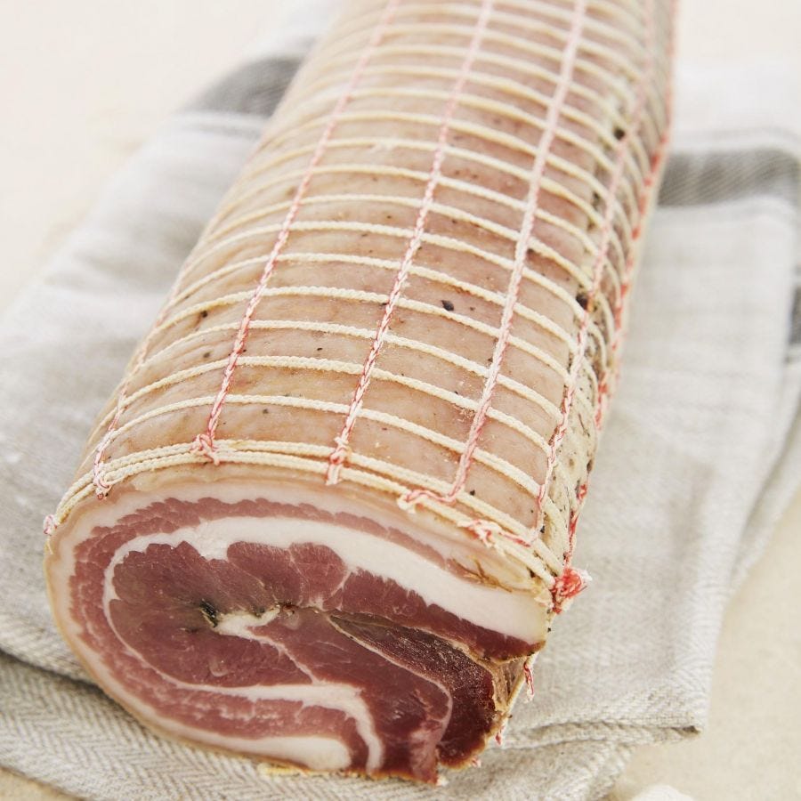 Poitrine de porc roulée séchée