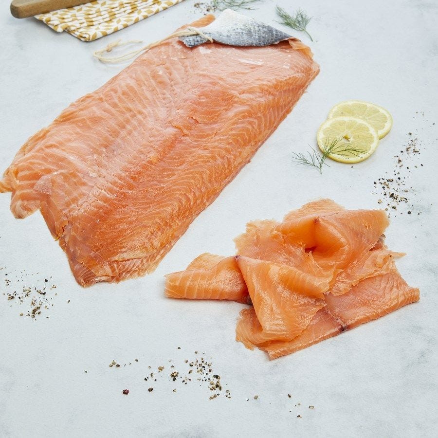 Saumon de Norvège fumé à la ficelle avec peau 