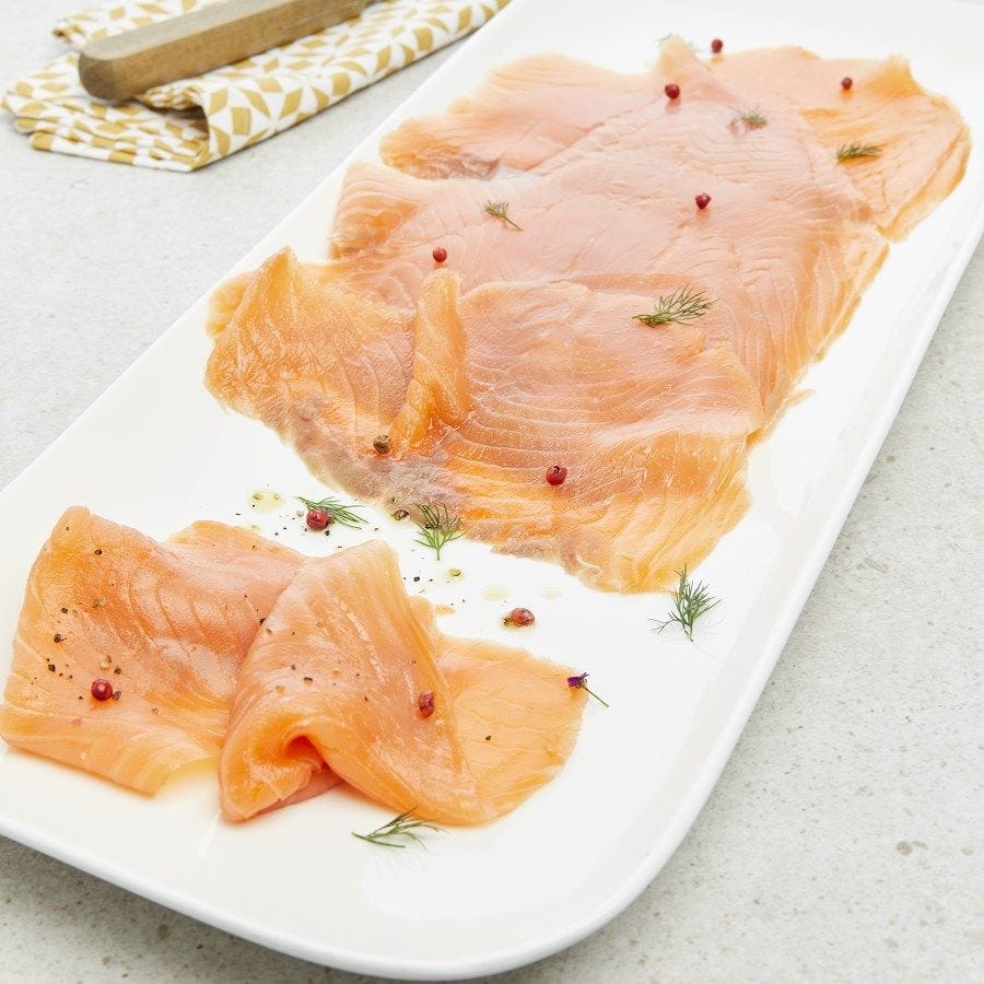 Saumon fumé de Norvège prétranché décongelé