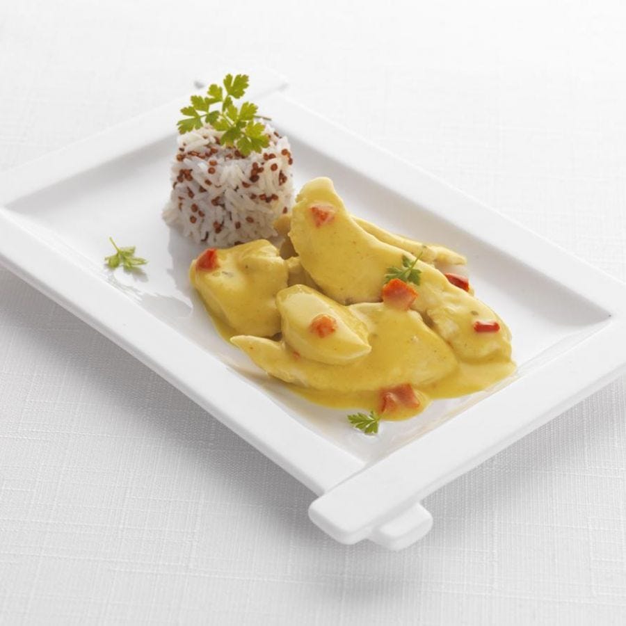 Émincé de poulet au curry de madras