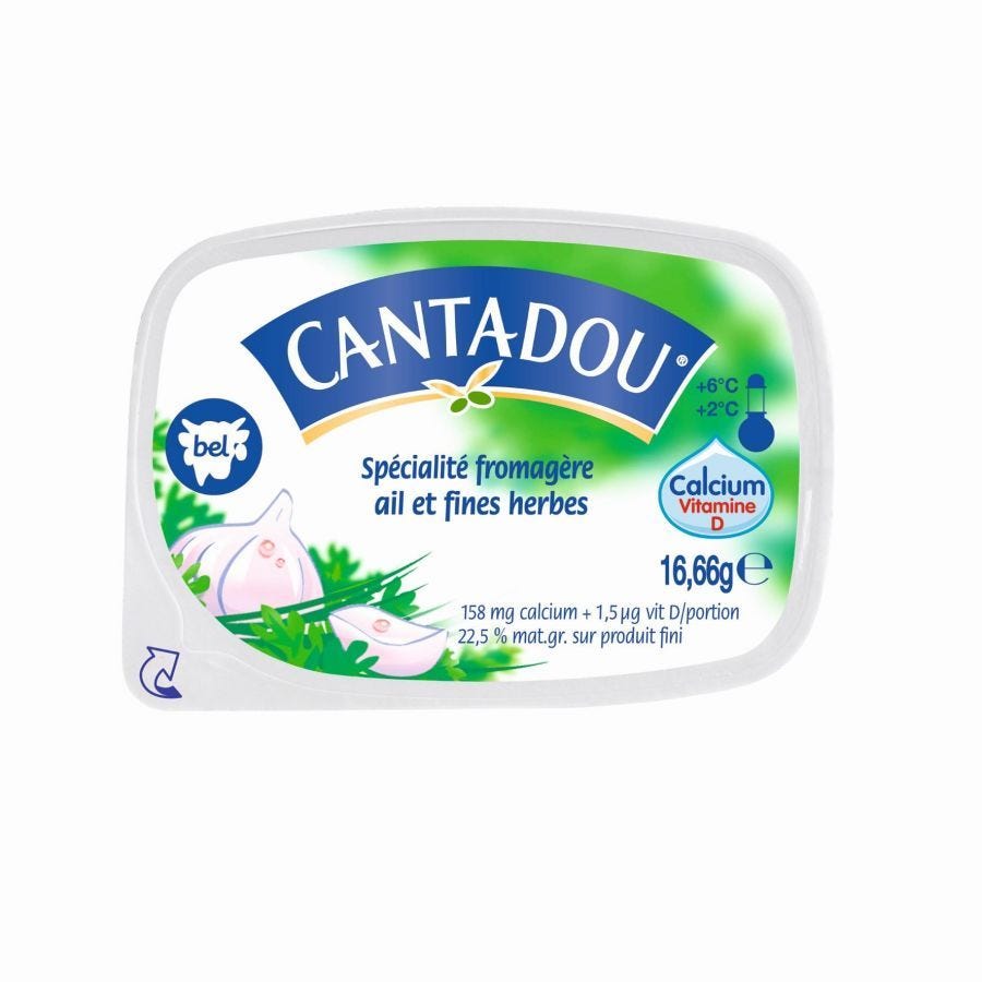 Cantadou ail et fines herbes portion individuelle