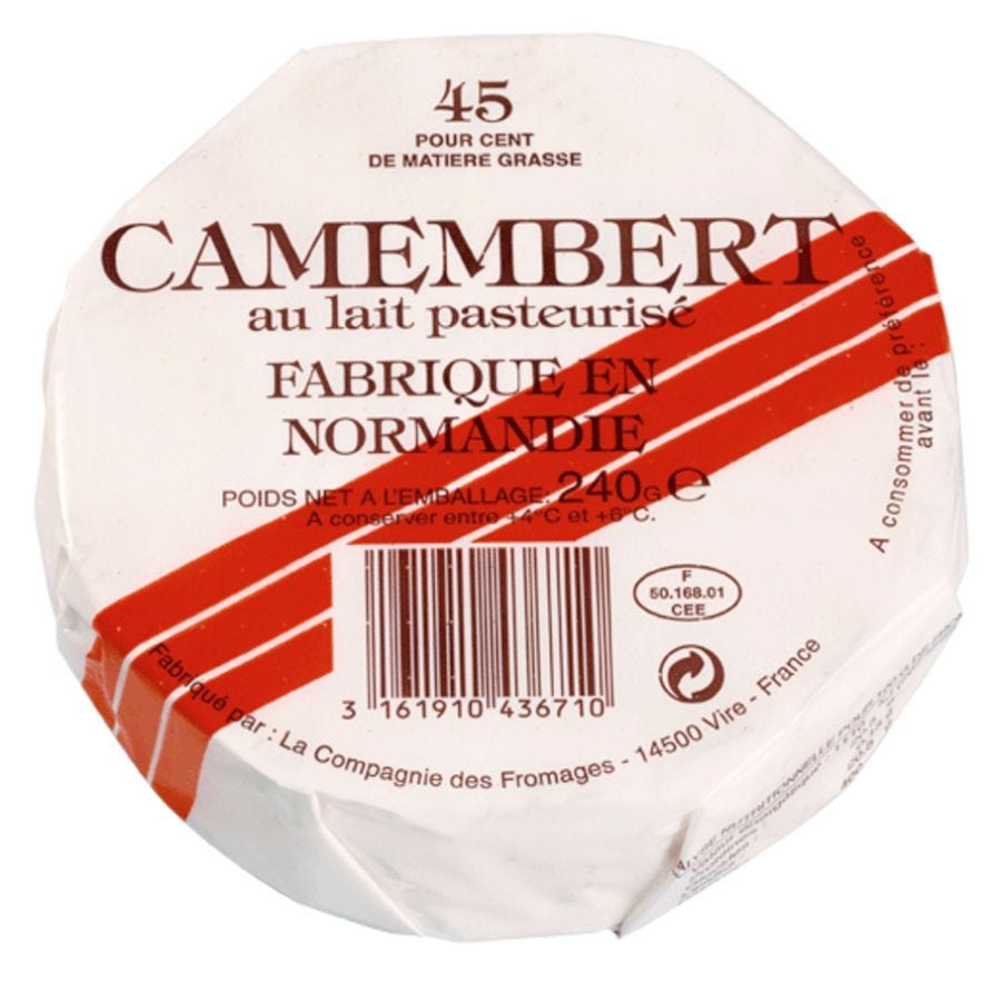 Camembert pasteurisé