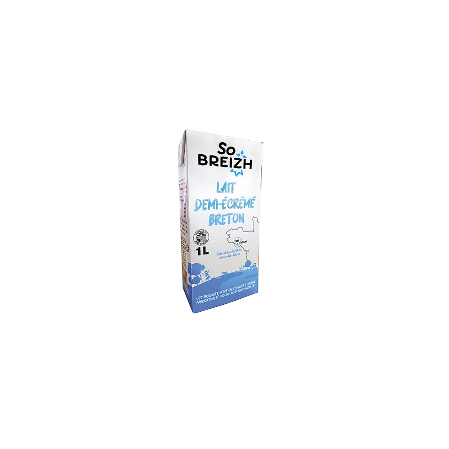 Lait demi-écrémé UHT Bretagne 