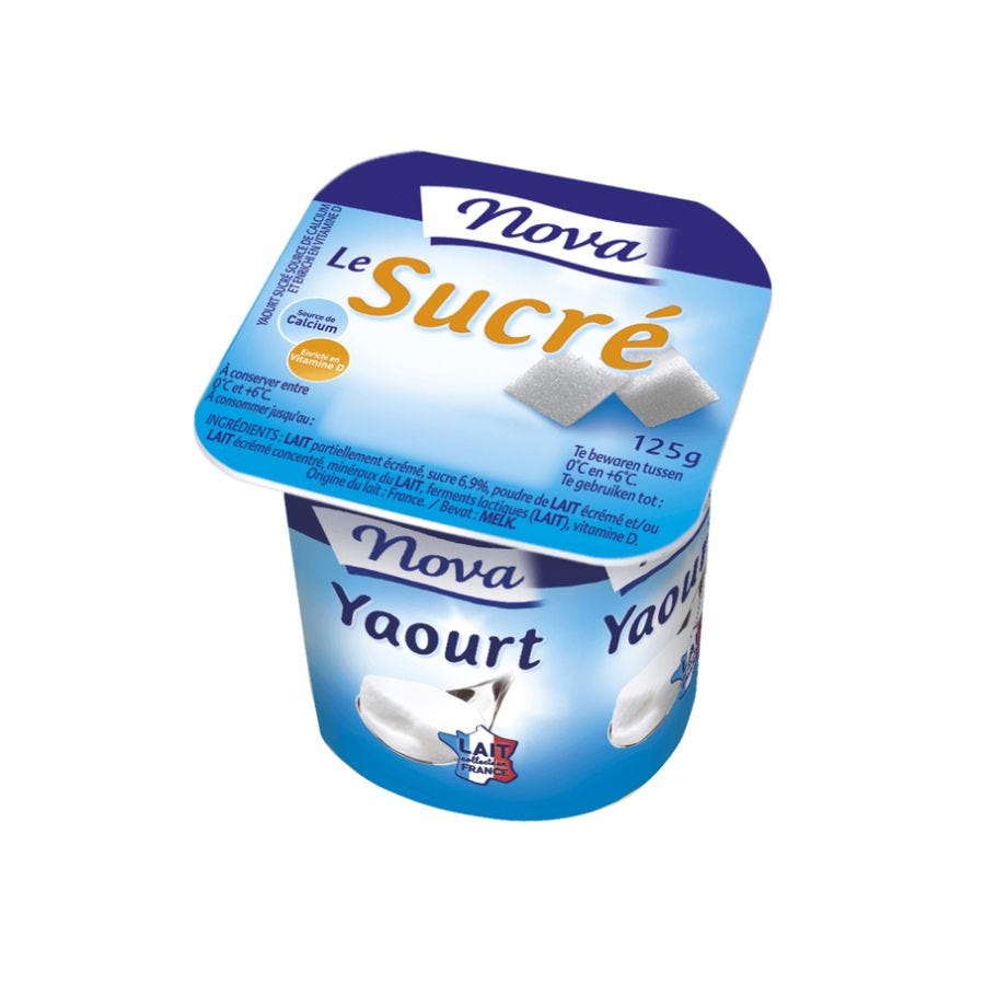 Yaourt nature sucré 125 G - Réseau Krill