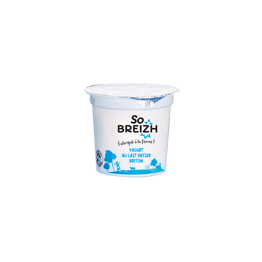 Yaourt nature lait entier breton