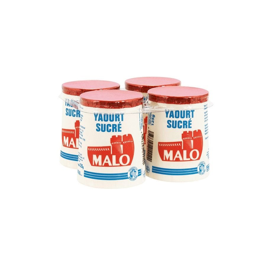 Yaourt nature sucré pot carton