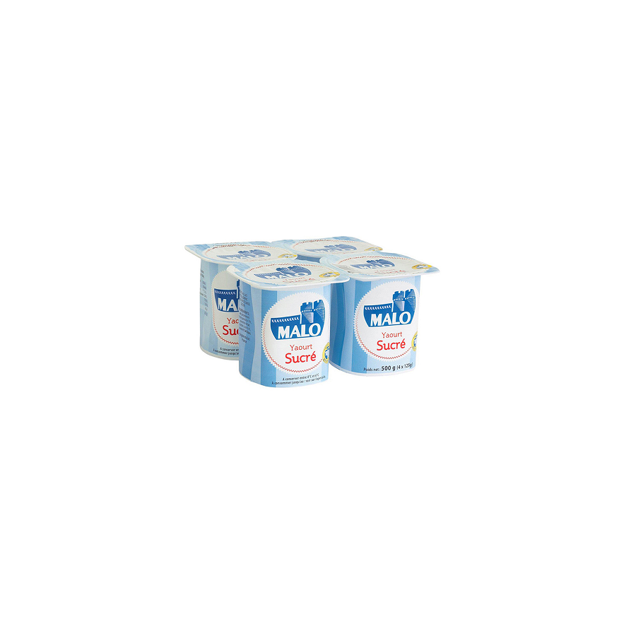 Yaourt nature sucré pot plastique