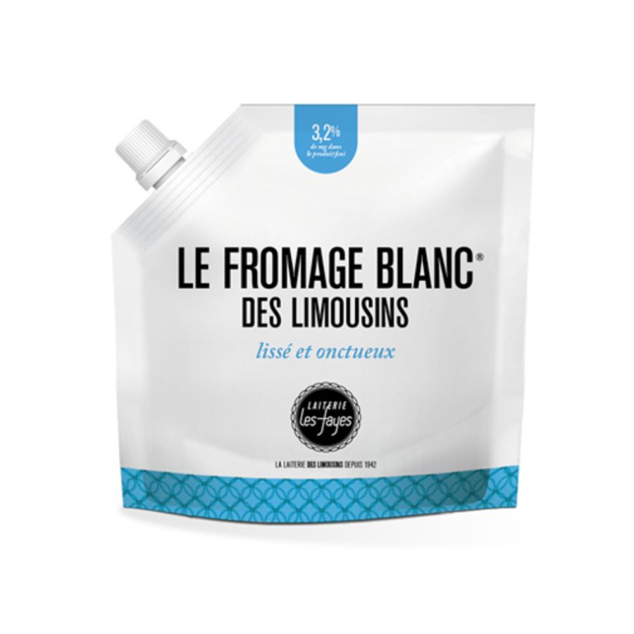 Fromage blanc frais 3.2% élaboré en Nouvelle-Aquitaine