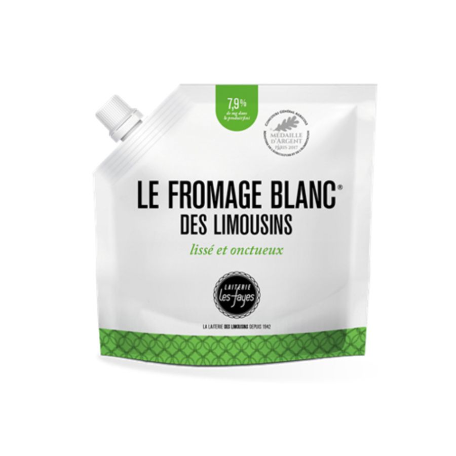 Fromage blanc frais 7.9% élaboré en Nouvelle-Aquitaine