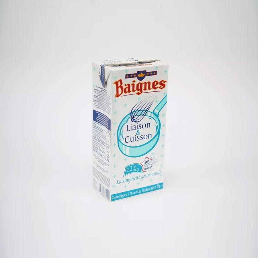 Crème légère liquide UHT 12% MG Baignes 1L