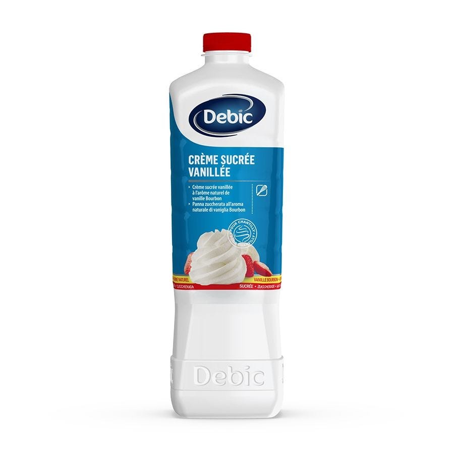 Crème liquide sucrée vanillée UHT 33,5% MG