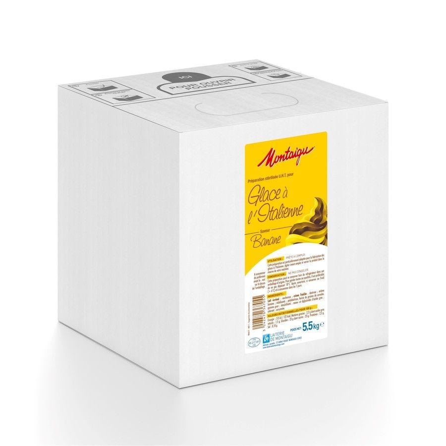 Préparation glace à l'italienne parfum banane