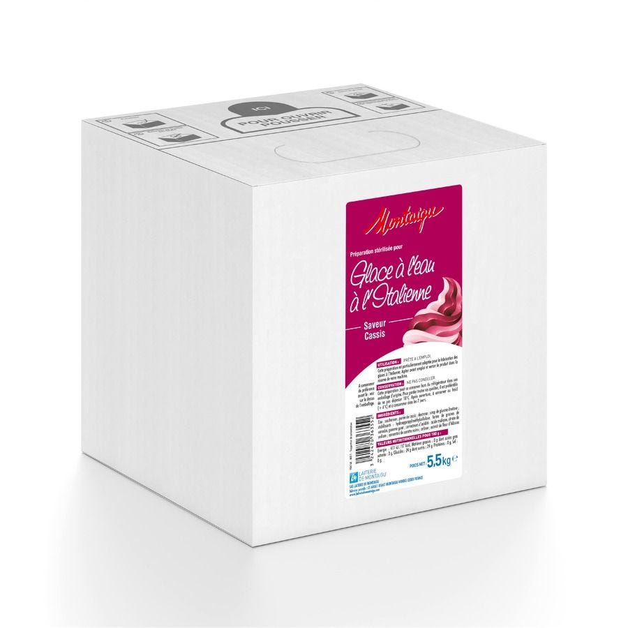Préparation glace à l'italienne parfum cassis