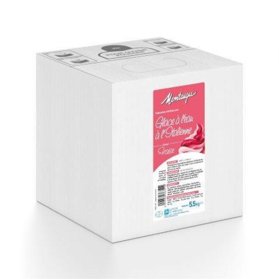 Préparation glace à l'italienne parfum fraise