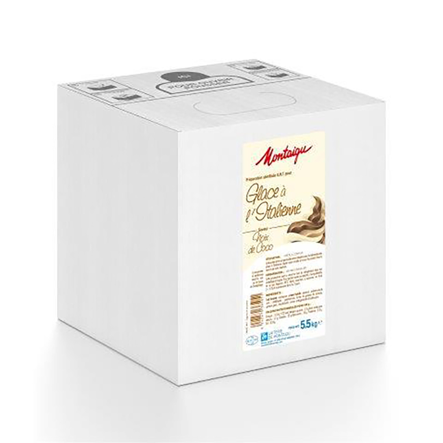 Préparation glace à l'italienne parfum coco