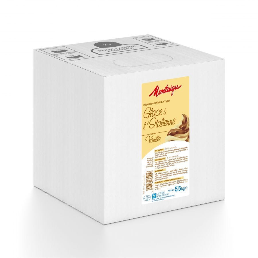 Préparation glace à l'italienne parfum vanille