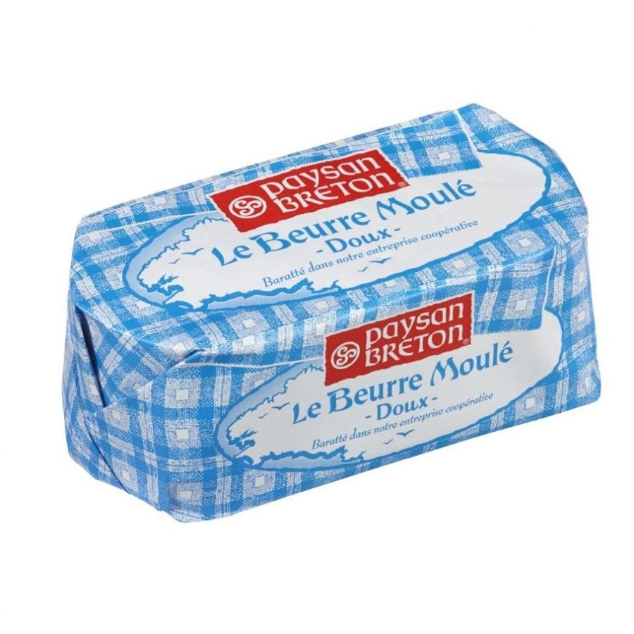 Beurre doux moulé