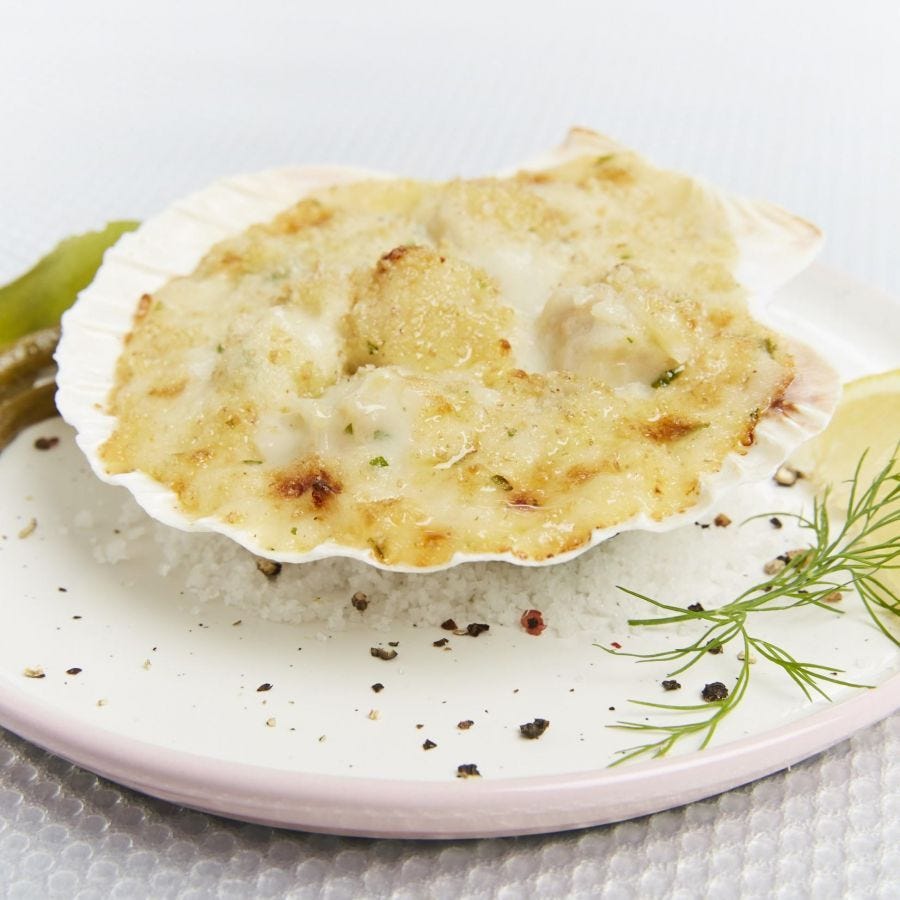 Coquille Saint-Jacques à la bretonne 20 % de noix