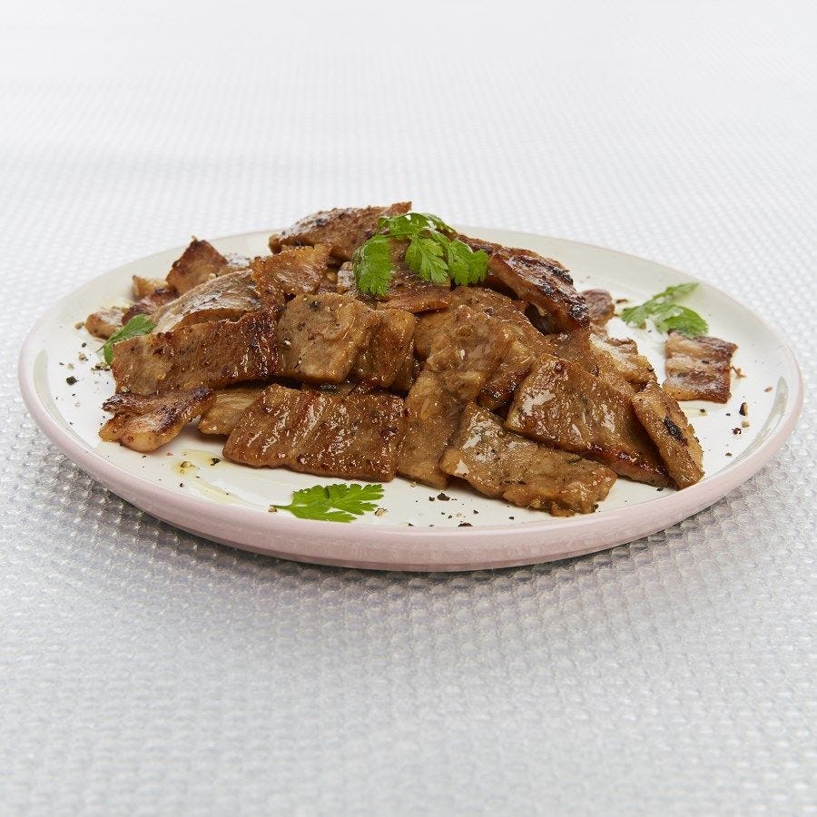 Lamelle kebab halal volaille veau coupée au couteau