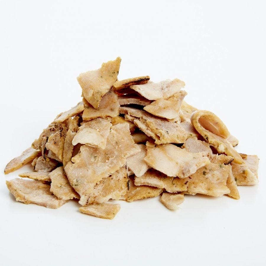 Lamelle kebab volaille halal coupée couteau