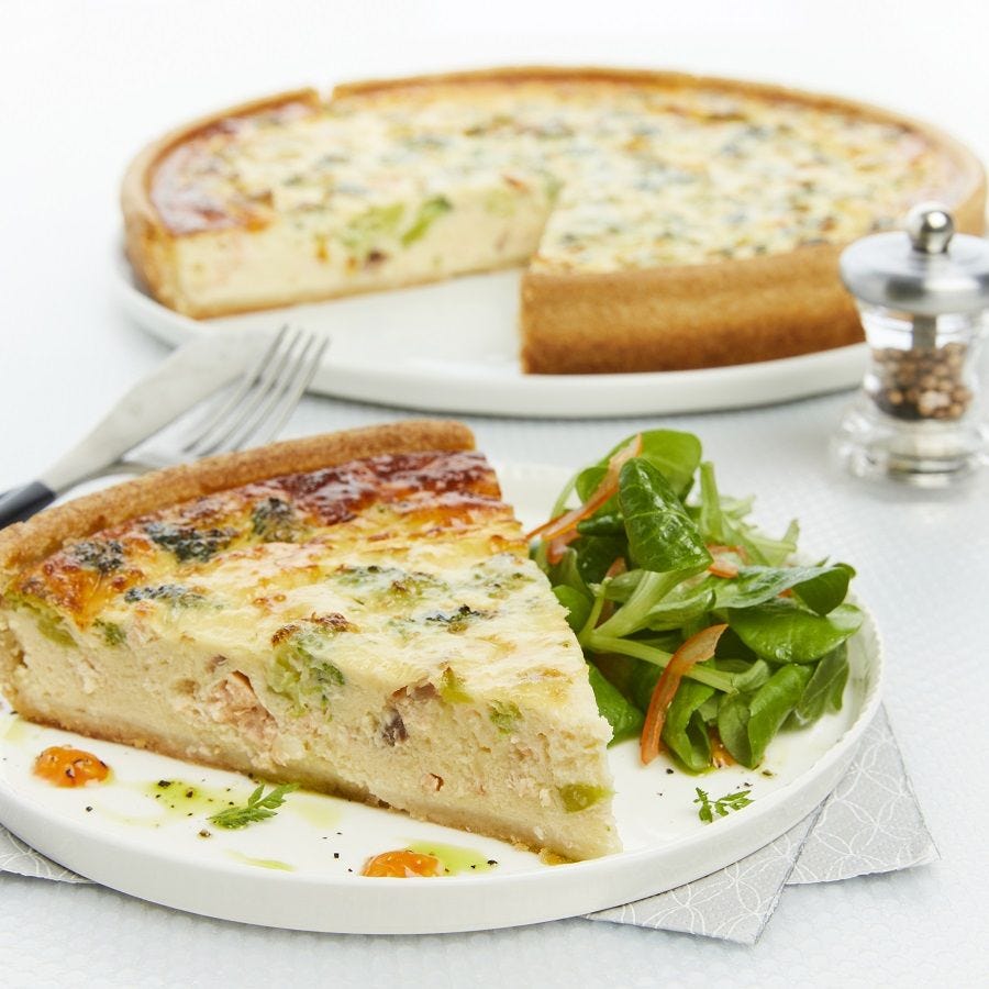 Tarte au saumon et au brocoli Ø 27 cm