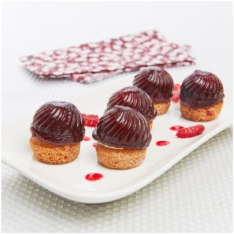 Bouchée au foie gras et aux fruits rouges
